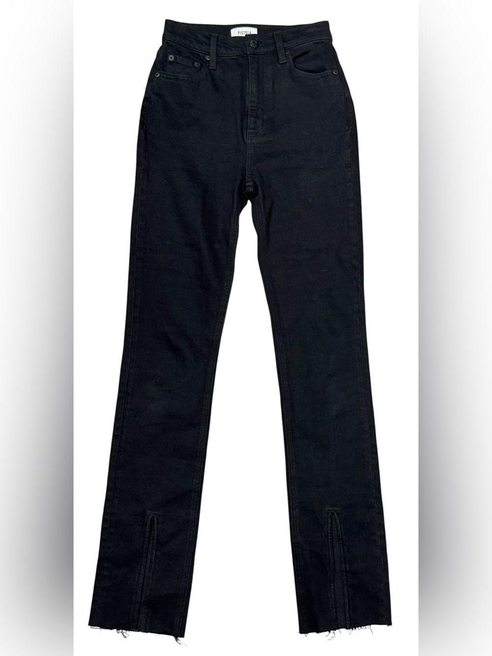 Pistola Teagan High Rise Vented Straight Jeans Black Size 24 - Picture 4 of 10